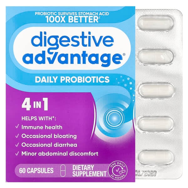 Schiff, Digestive Advantage，每日益生菌，60 粒膠囊