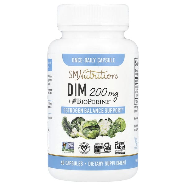 SMNutrition, DIM + BioPerine®，60 粒膠囊