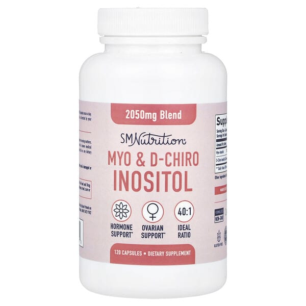 SMNutrition, Myo 和 D-手性肌醇，120 粒膠囊