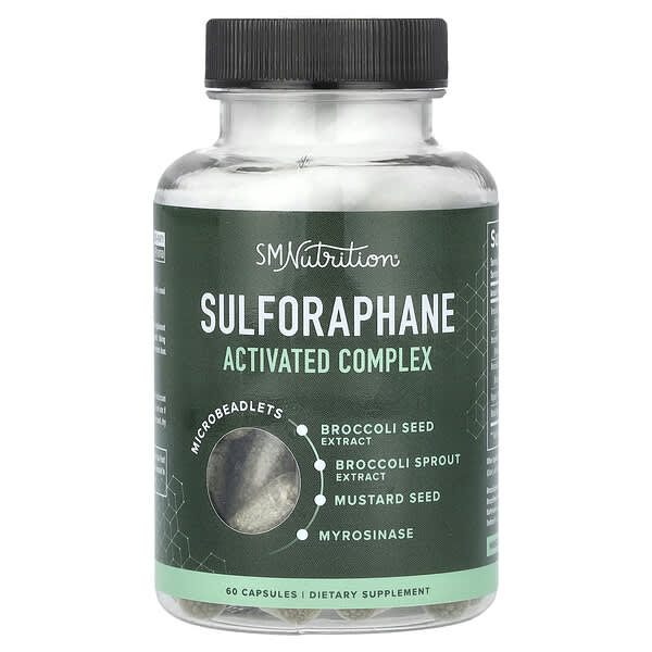 SMNutrition, 活化蘿蔔硫素複合物與肌酸酶和芥末籽，60 粒膠囊
