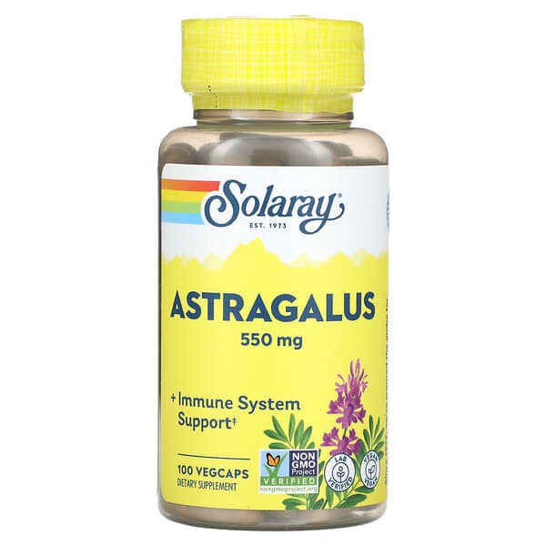 Solaray, 有機種植黃芪，550 毫克，100 粒素食膠囊