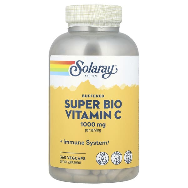 Solaray, 緩衝超級生物維生素 C，360 粒素食膠囊
