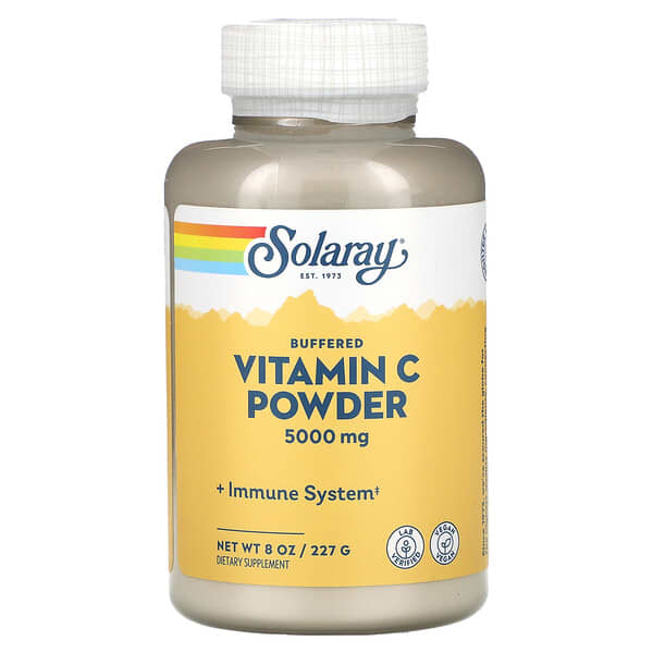 Solaray, 緩衝維生素 C 粉，5000 毫克，8 盎司（227 克）