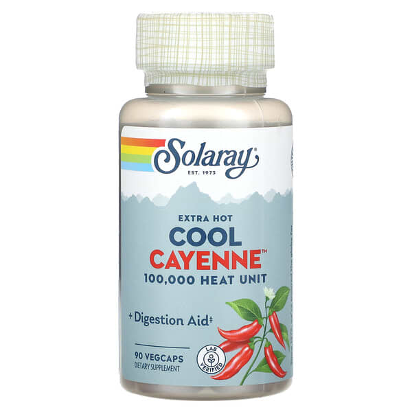 Solaray, 超辣辣椒，600 毫克，90 粒素食膠囊（每粒膠囊 300 毫克）