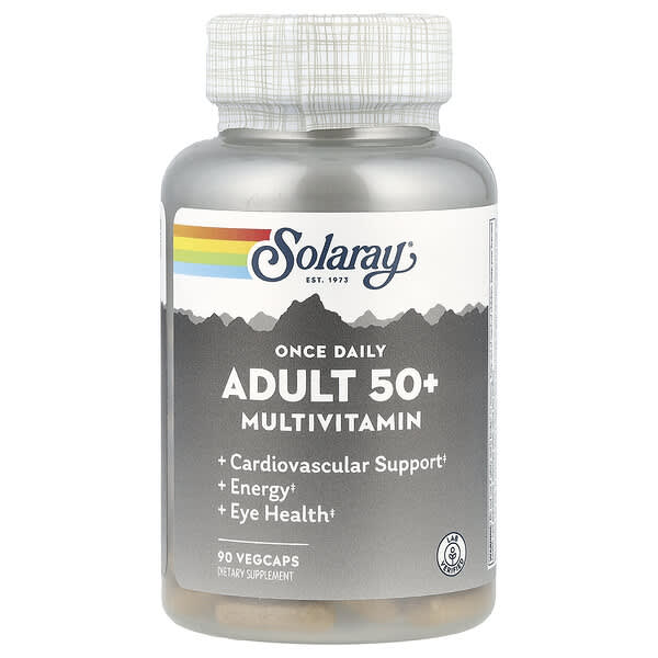 Solaray, 每日一次,50 歲以上成年人多維生素,90 粒素食膠囊