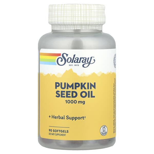 Solaray, 南瓜籽油,1,000 毫克,90 粒軟凝膠