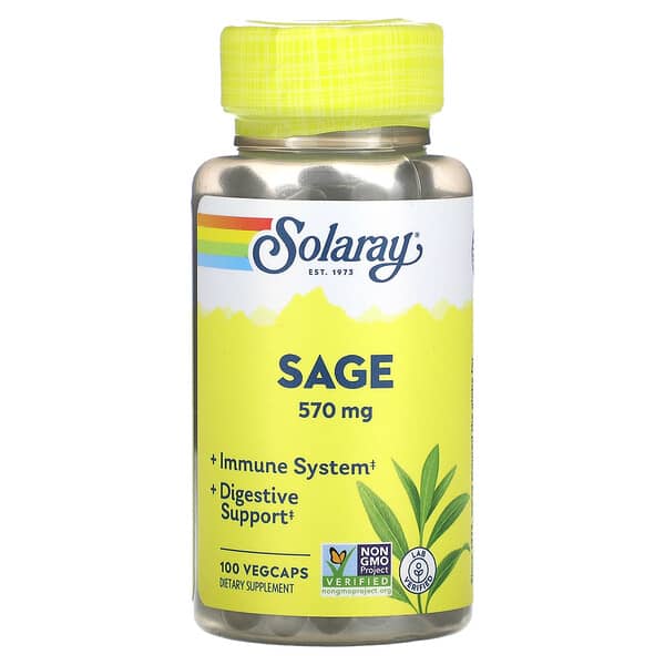 Solaray, 鼠尾草，285 毫克，100 粒素食膠囊