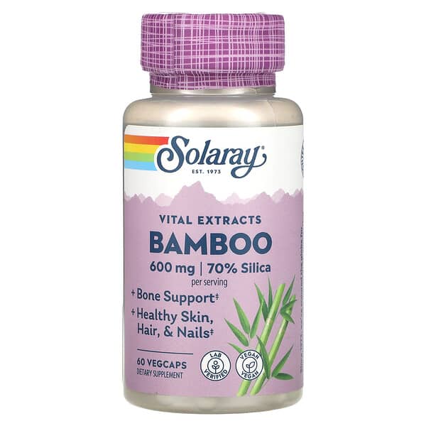 Solaray, 竹子重要提取物，600 毫克，60 粒素食膠囊