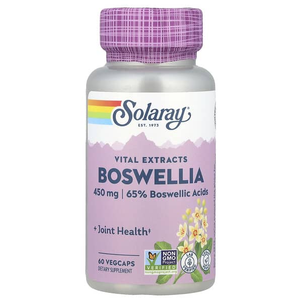 Solaray, 重要提取物,乳香,450 毫克,60 粒素食膠囊