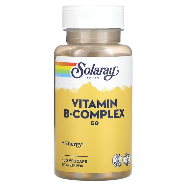 Solaray, B-Complex “50” 複合維生素 B 素食膠囊，100 粒裝