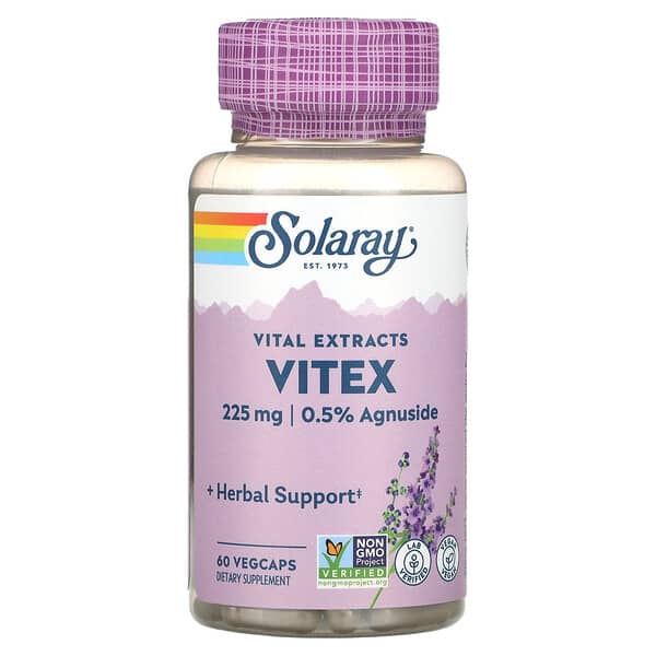 Solaray, 牡荊果提取物，225 毫克，60 粒素食膠囊
