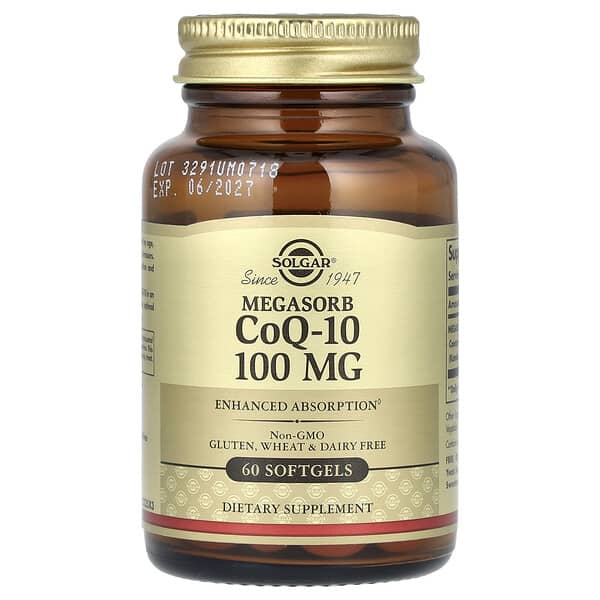 Solgar, 高吸收輔酶 Q-10，100 毫克，60 粒軟凝膠