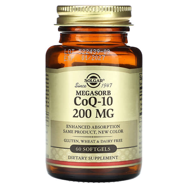 Solgar, 輔酶Q-10膳食補充膠囊，200毫克，60粒