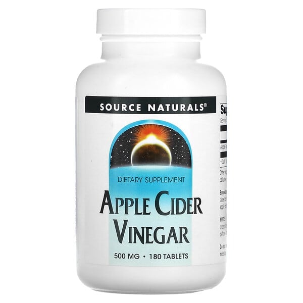 Source Naturals, 蘋果醋，500 毫克，180 片