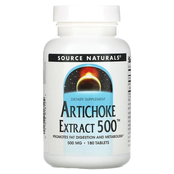 Source Naturals, 朝鮮薊提取劑，500毫克，180片