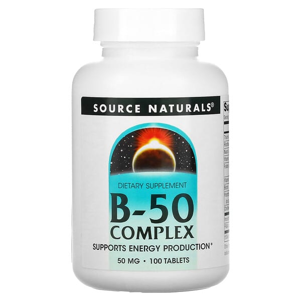 Source Naturals, 複合維生素B-50片，50毫克，100片