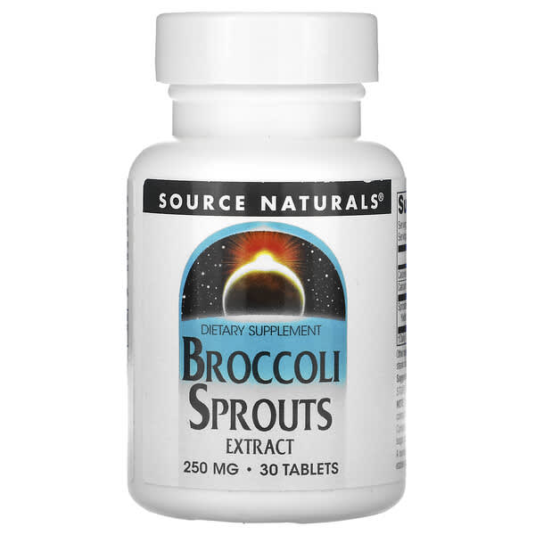 Source Naturals, 西蘭花芽提取物，500 毫克，30 片（每片 250 毫克）