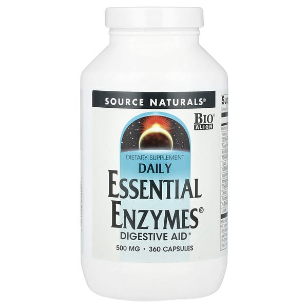 Source Naturals, 日常 Essential Enzymes®，500 毫克，360 粒膠囊