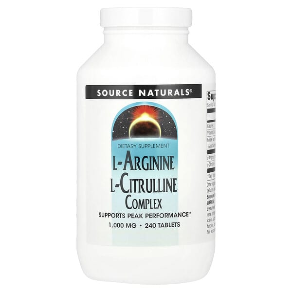 Source Naturals, L-精氨酸L-瓜氨酸複合，1000毫克，240片