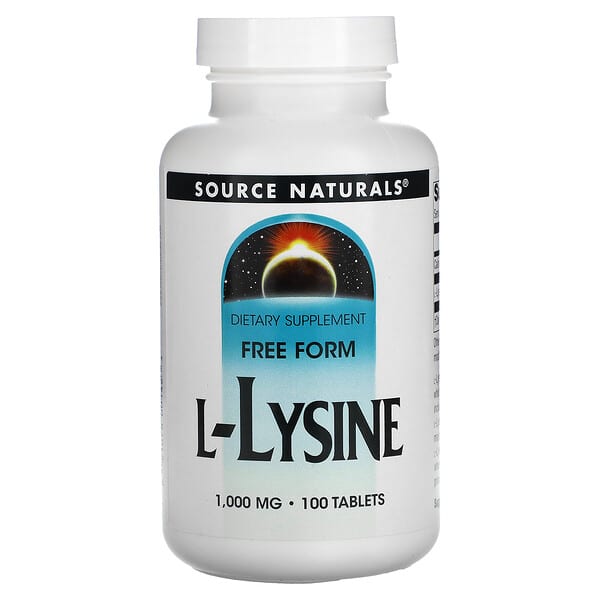 Source Naturals, L-賴氨酸,1,000 毫克,100 片