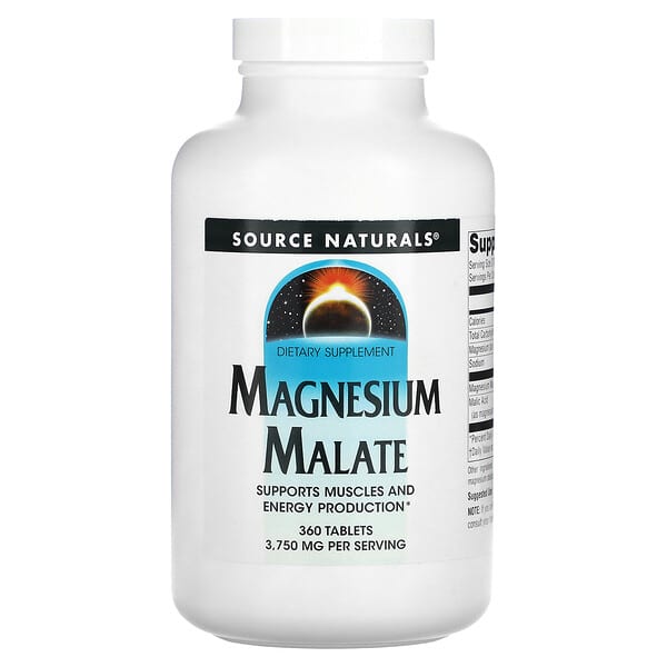 Source Naturals, 蘋果酸鎂，3,750 毫克，360 片（每片 1,250 毫克）
