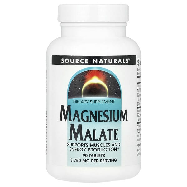 Source Naturals, 蘋果酸鎂,3750 毫克,90 片(每片 1250 毫克)