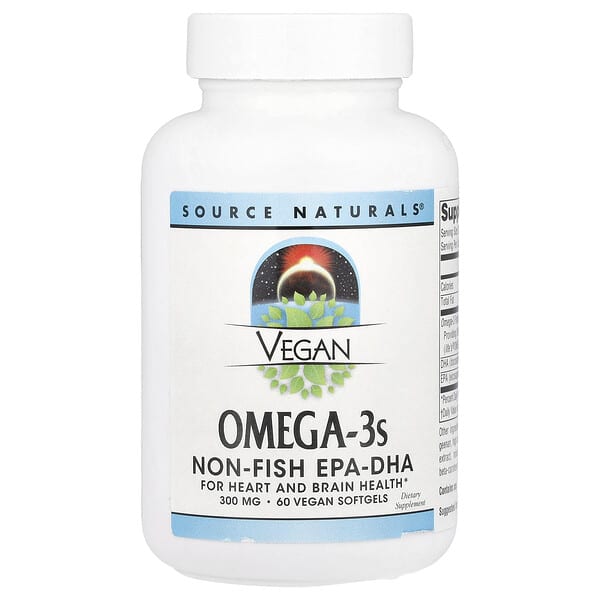 Source Naturals, 植物歐米伽-3S，EPA-DHA，300毫克，60粒植物軟膠囊