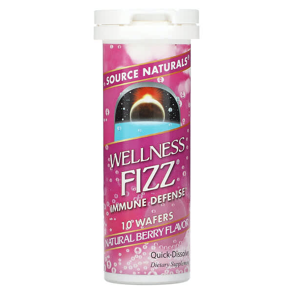 Source Naturals, Wellness 系列健康支援泡騰片，天然漿果味，10 片裝