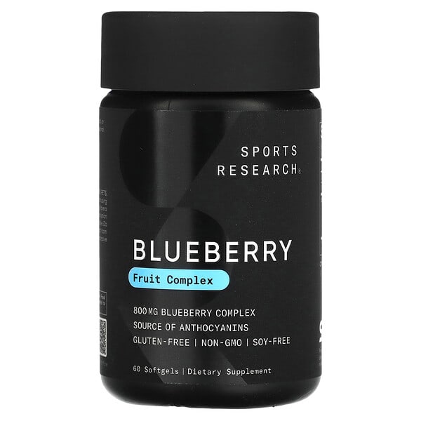 Sports Research, 藍莓精華，800 毫克，60 粒軟凝膠
