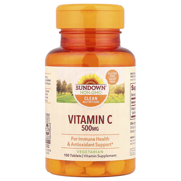 Sundown Naturals, 維生素 C，500 毫克，100 片