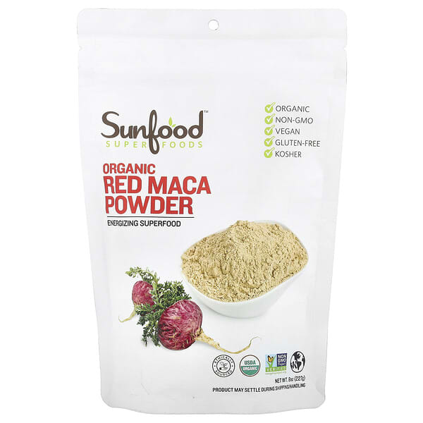 Sunfood, 未加工有機紅瑪卡粉，8 盎司（227 克）
