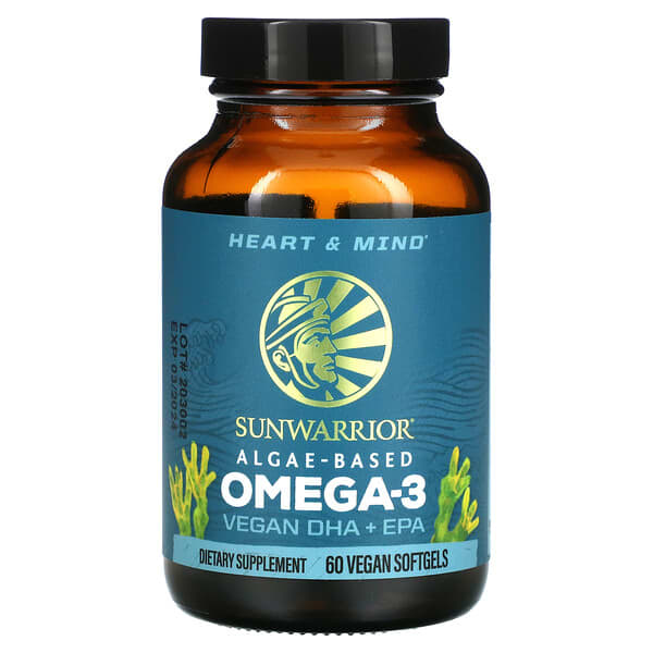 Sunwarrior, 歐米伽-3,素食 DHA + EPA,60 粒素食膠囊