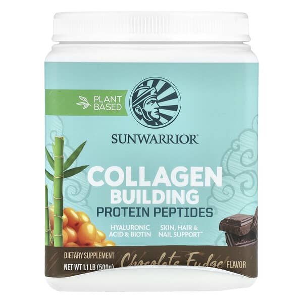 Sunwarrior, 膠原蛋白多肽，巧克力軟糖，17.6盎司(500克)