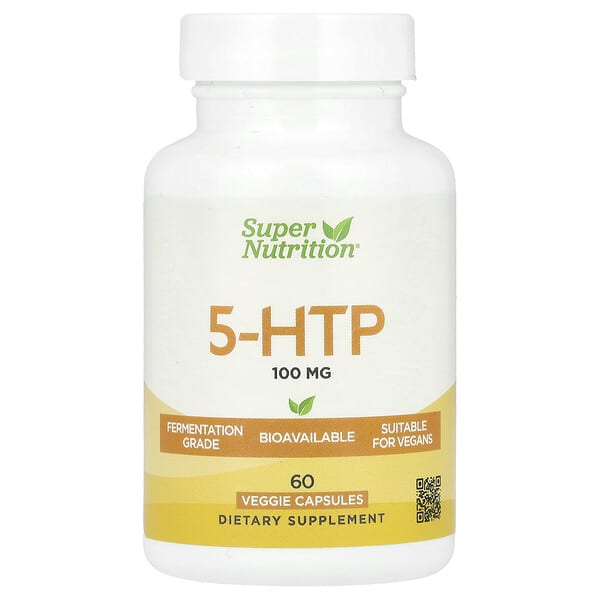 Super Nutrition, 5-HTP，100 毫克，60 粒素食膠囊
