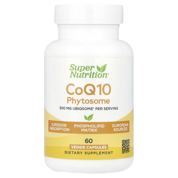Super Nutrition, 輔酶 Q10 磷脂復合物,300 毫克,60 粒素食膠囊