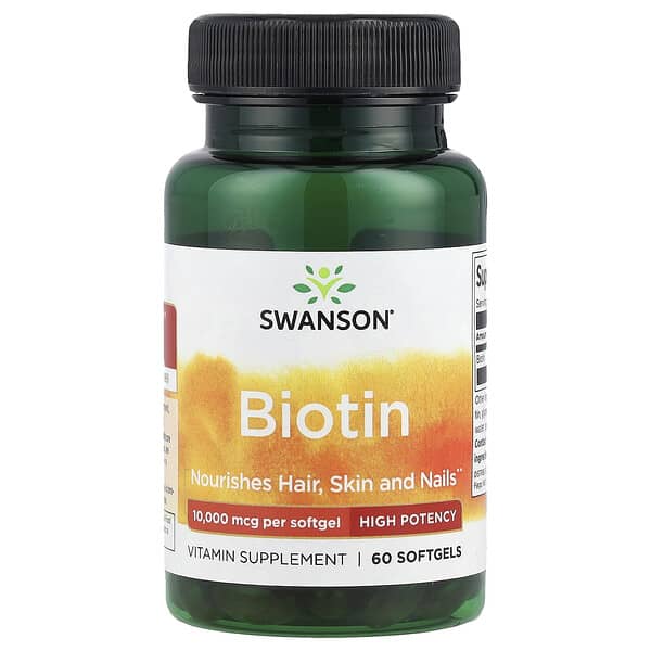 Swanson, 生物維生素，10,000 微克，60 粒軟凝膠