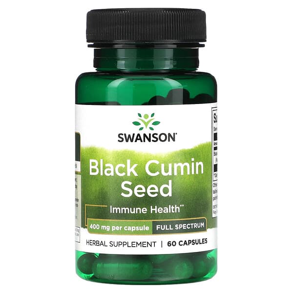 Swanson, 黑小茴香籽，多面，400 毫克，60 粒膠囊