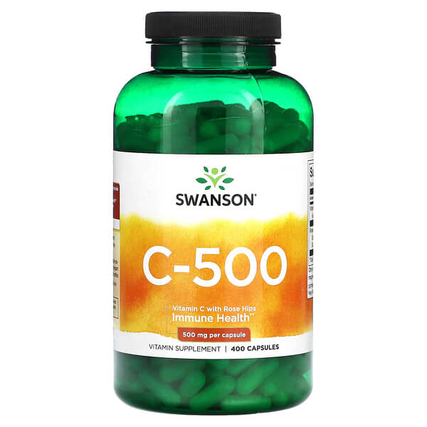Swanson, C-500，玫瑰果維生素 C，400 粒膠囊