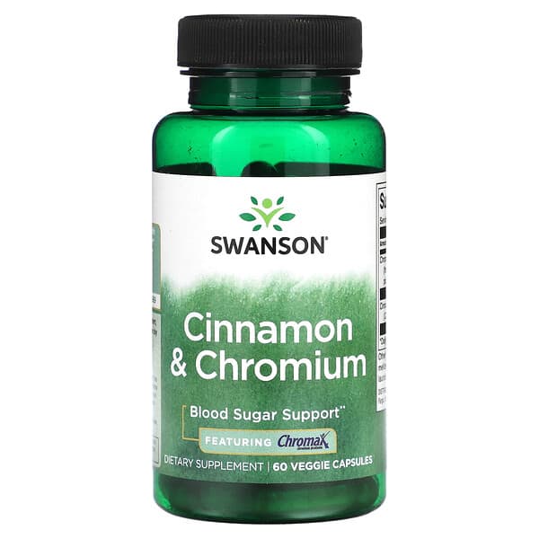 Swanson, Cinnamon & Chromium，60 粒素食膠囊