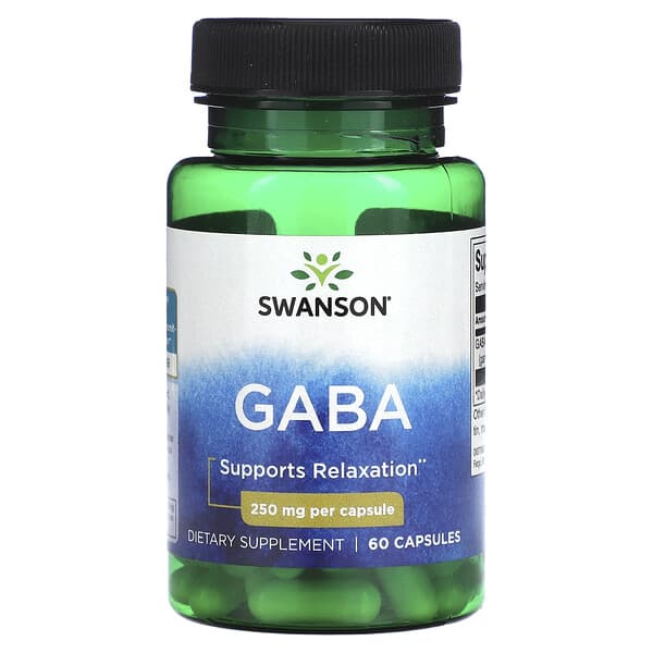 Swanson, GABA，250 毫克，60 粒膠囊