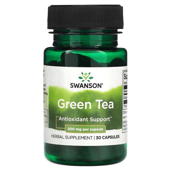 Swanson, 綠茶,500 毫克,30 粒膠囊