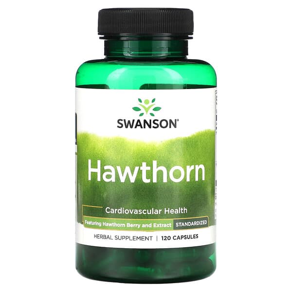 Swanson, 山楂，標準化，120 粒膠囊