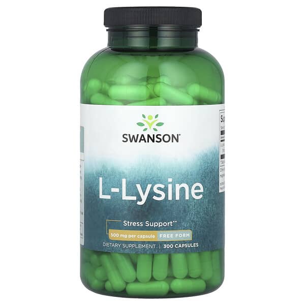 Swanson, L-賴氨酸，500 毫克，300 粒膠囊