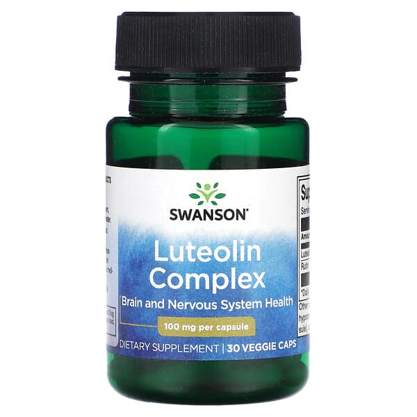 Swanson, 木犀草素復合物,100 毫克,30 粒素食膠囊