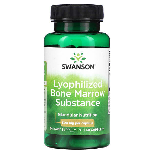 Swanson, 凍乾骨髓物質，500 毫克，60 粒膠囊