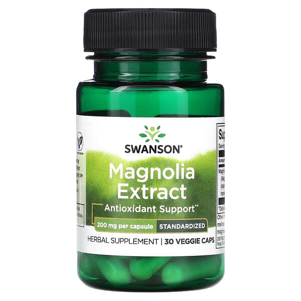Swanson, 木蘭提取物,200 毫克,30 粒素食膠囊