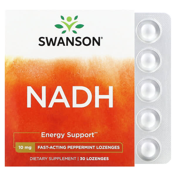Swanson, NADH，薄荷味，10 毫克，30 錠劑