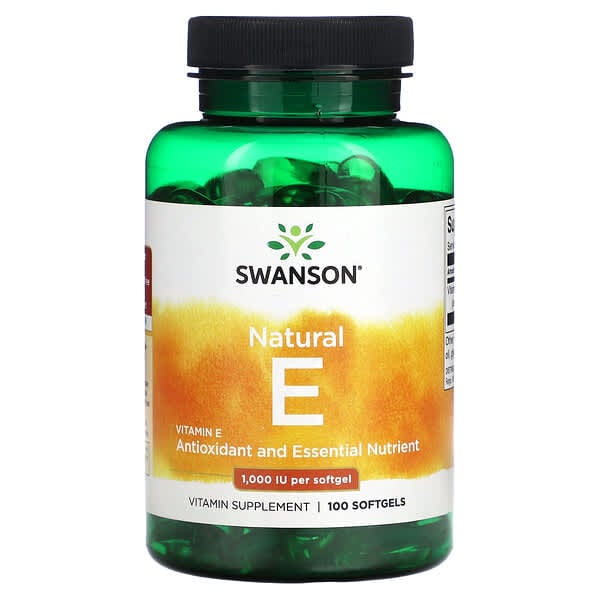 Swanson, 天然 E，1,000 國際單位，100 粒軟凝膠