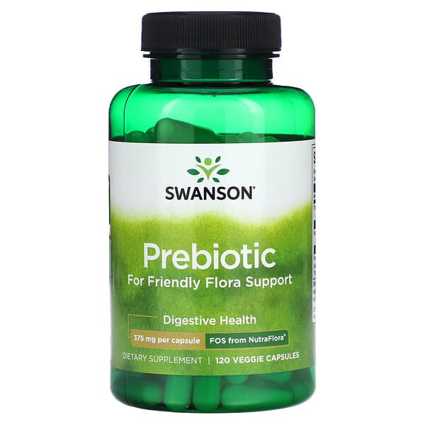 Swanson, 有益菌羣幫助益生元，375 毫克，120 粒素食膠囊
