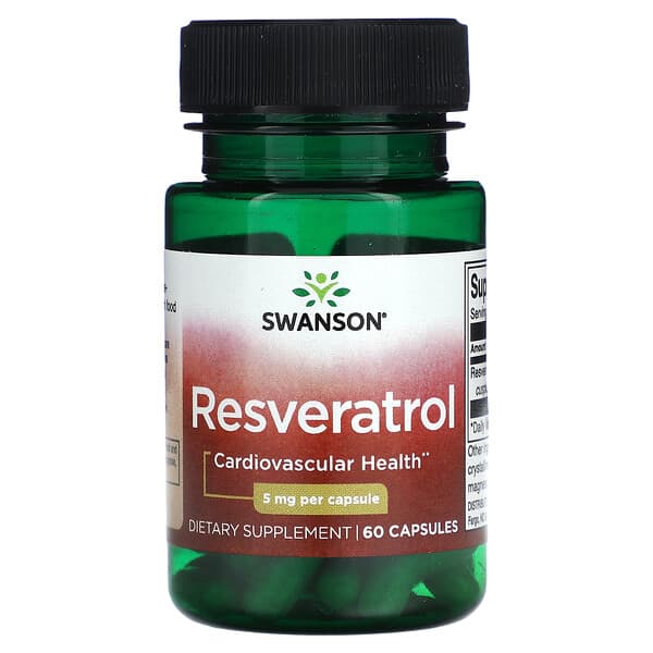 Swanson, 白藜蘆醇，5 毫克，60 粒膠囊